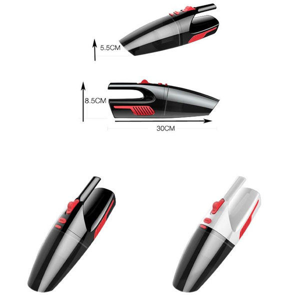 CS1016 120W Cordless Dry Wet Car Handheld Vacuum Cleaner With Light(Black)