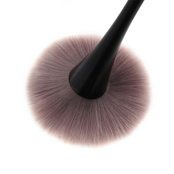 2 PCS Single Small Waist Makeup Brush Nail Powder Dust Blush Loose Powder Brush, Specification: Black Rod Brown Hair