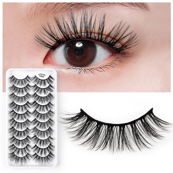 10 Pairs 3D Cat Eye False Eyelashes Naturally Thick And Fluffy Eyelashes(Y602)