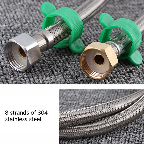 4 PCS 50cm Copper Hat 304 Stainless Steel Metal Knitting Hose Toilet Water Heater Hot And Cold Water High Pressure Pipe 4/8 inch DN15 Connecting Pipe