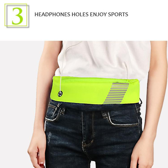 2 PCS Outdoor Fitness Sports Waist Bag Multifunctional Running Invisible Close-Fitting Waist Bag(Fluorescent Green)