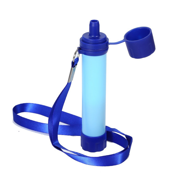 K8612S BPA Free Outdoor Camping Hiking Survival Mini Water Purifier Portable Water Straw Filter (FDA Certificated) - Blue