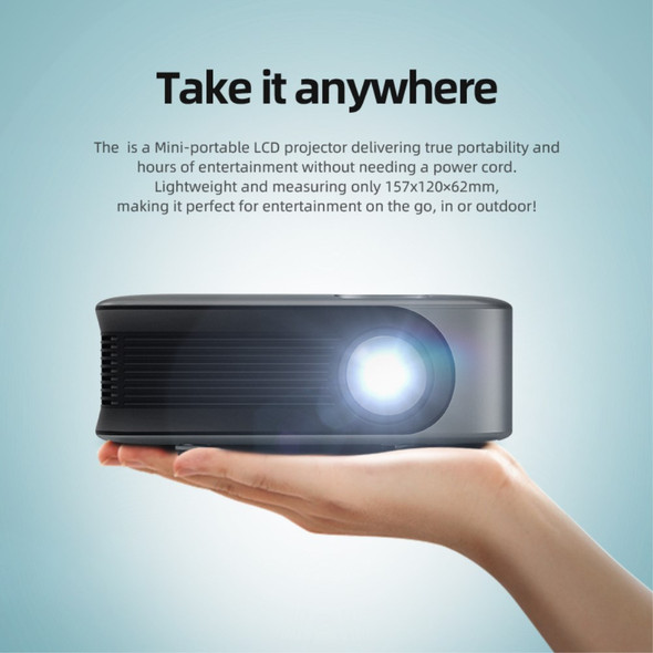 AUN MINI A30C 480P Rechargeable Portable Projector 2.4G / 5G WiFi Airplay Miracast Home Theater LED Video Projector - EU Plug