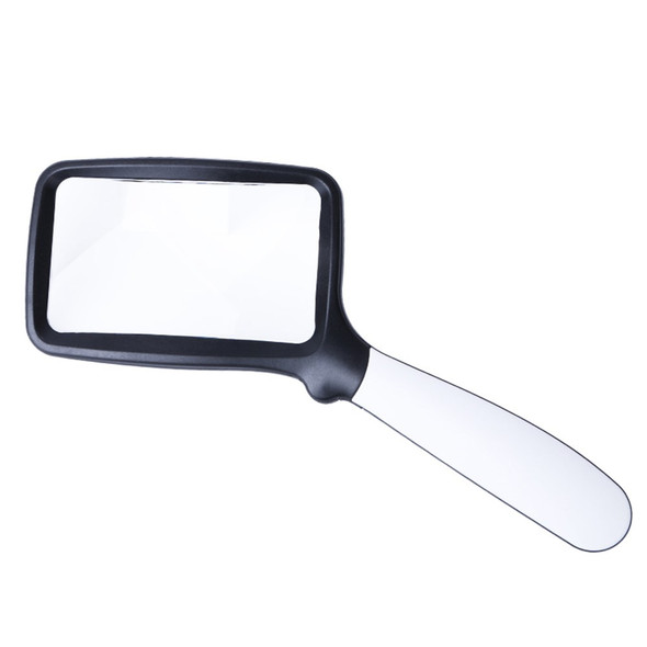 10863 2X Handheld Foldable Reading Magnifying Glass Rectangle Magnifier Loupe with LED Light