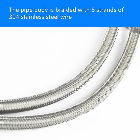 4 PCS Weave Stainless Steel Flexible Plumbing Pipes Cold Hot Mixer Faucet Water Pipe Hoses High Pressure Inlet Pipe, Specification: 70cm 1.8cm Copper Rod