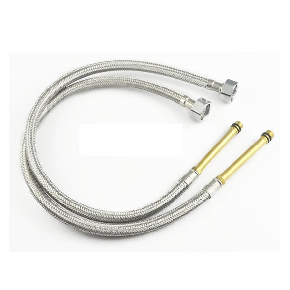 4 PCS Weave Stainless Steel Flexible Plumbing Pipes Cold Hot Mixer Faucet Water Pipe Hoses High Pressure Inlet Pipe, Specification: 50cm  3.5cm Copper Rod