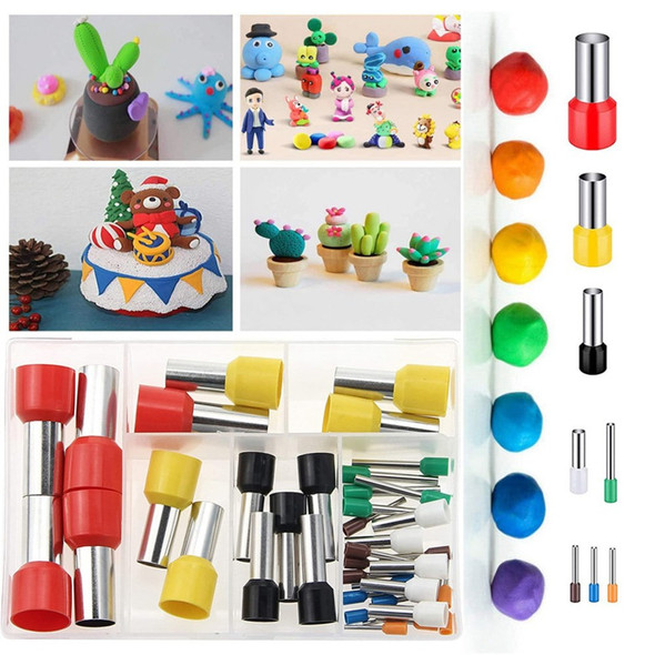 22050361 61Pcs Polymer Clay Cutters Plastic Clay Modeling Tools Kit Round Circle Shape Cutters Mold with Acrylic Clay Roller for Shaping, Sculpting, Pottery Ceramic Crafts