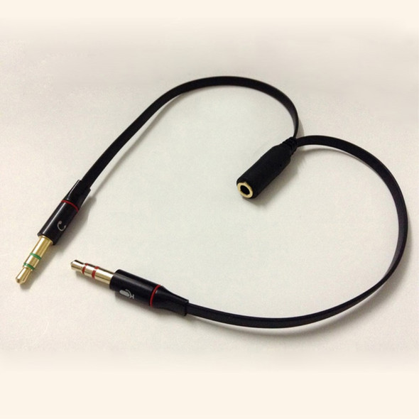 2Pcs 3.5mm Female to Dual 3.5mm Male Headphone Mic Audio Y Splitter Cable Smartphone Headset to PC Adapter