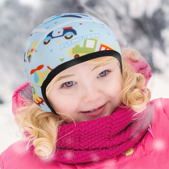 FLYINGTERN Winter Warm Kids Head Cap Soft Breathable Head Ears Protection Children Hat - Blue / Yellow