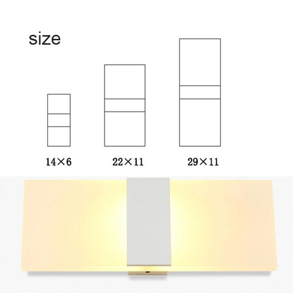 Right Angle Black LED Bedroom Bedside Wall Aisle Balcony Wall Lamp, Size:2211cm(White Light)