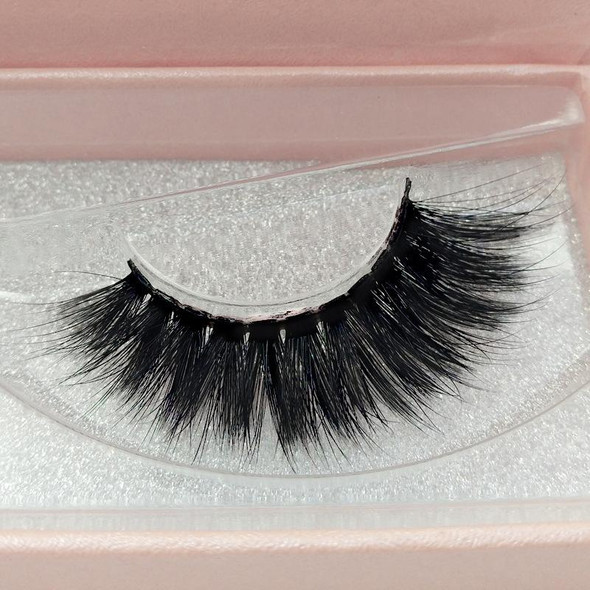 1 Pair Set 3D Mink Eyelashes Natural Thick False Eyelashes(#68)