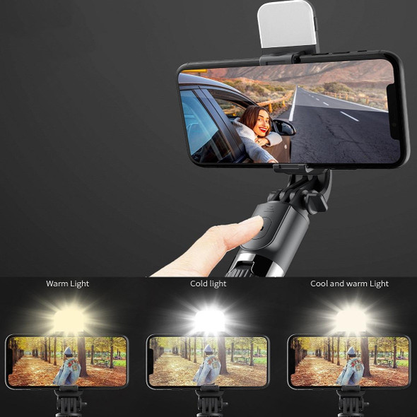 L03S Bluetooth Fill Light Tripod Integrated Selfie Stick(Black)