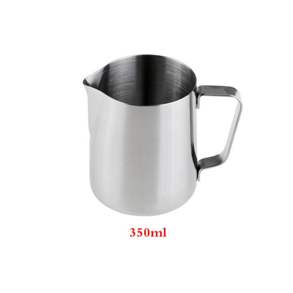 Stainless Steel Milk Frothing Jug Frother Coffee Latte Container Metal Pitcher Cup Mug - 350ml