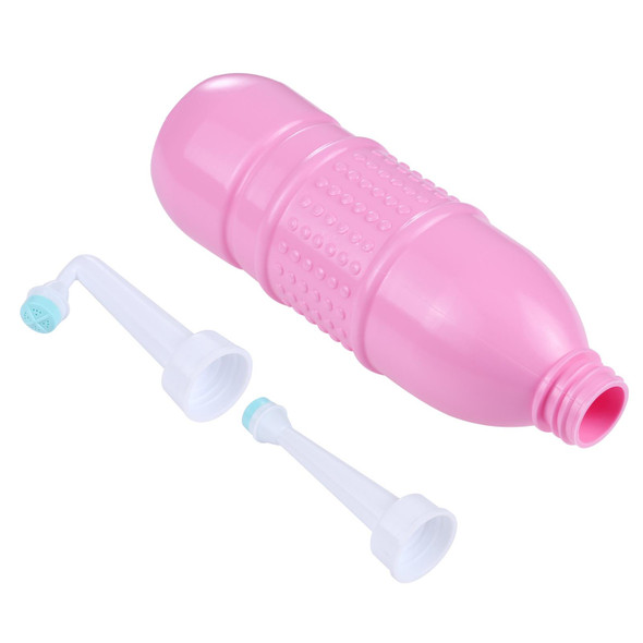 500ml Portable Handheld Travel Bidet Women Vaginal Male Anal Washing Sprayer (Pink)