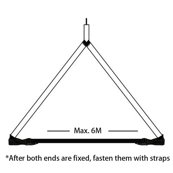 LUCKSTONE 6m Awning Rod Holder Band Outdoor Camping Canopy Tent Pole Holder Fixing Strap