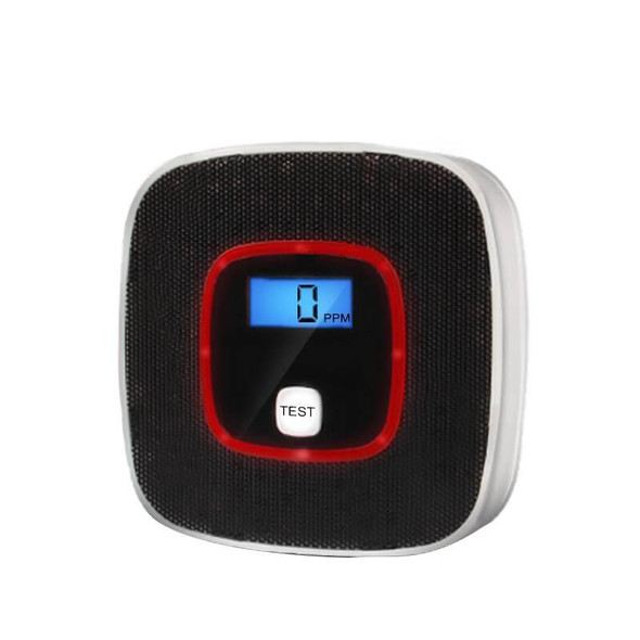 Carbon Monoxide Detector Gas Alarm Sensor Poisoning Gas Tester Human Voice Warning Detector with LCD Display(Black)