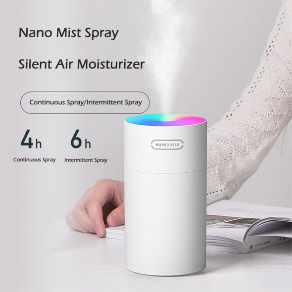 DQ108 270ml Creative Protable Humidifier Silent Air Purifier Aroma Diffuser Nano Mist Maker with Colorful Light for Car Home - Pink
