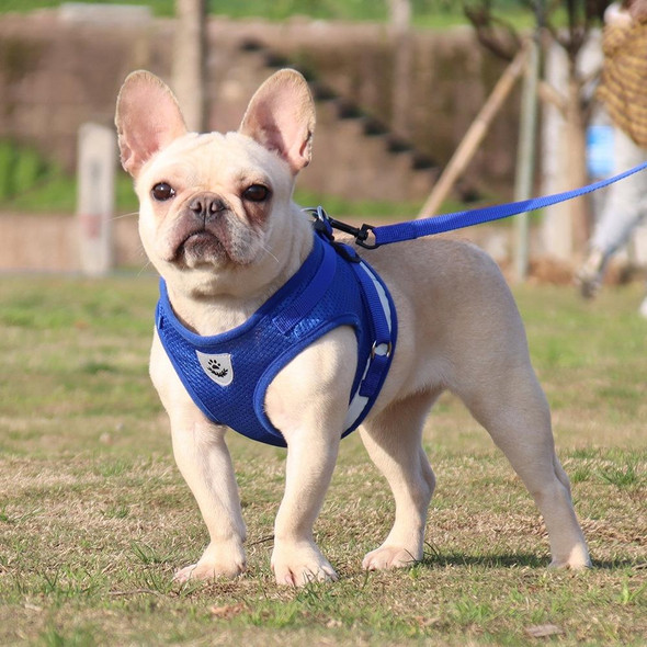 BL-844 Pet Chest Straps Reflective Breathable Dog Rope, Size: XL(Blue)