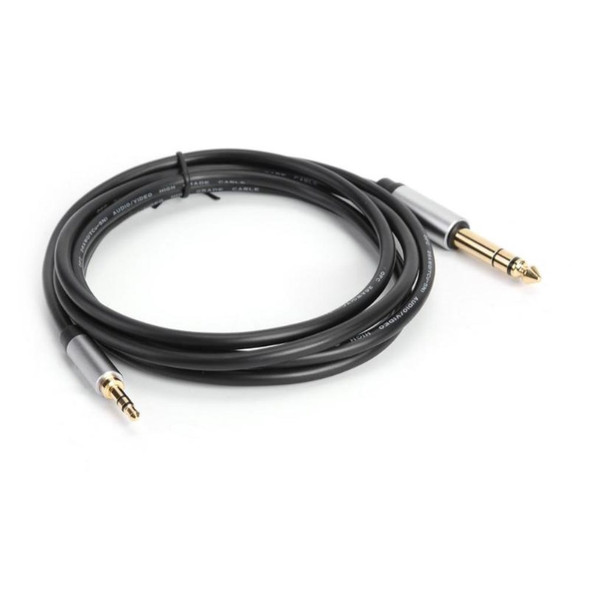 1.8m Aux Cable 3.5mm Male to 6.35mm Male TRS Jack Gold Plated Plug Mixer Amplifier Cord