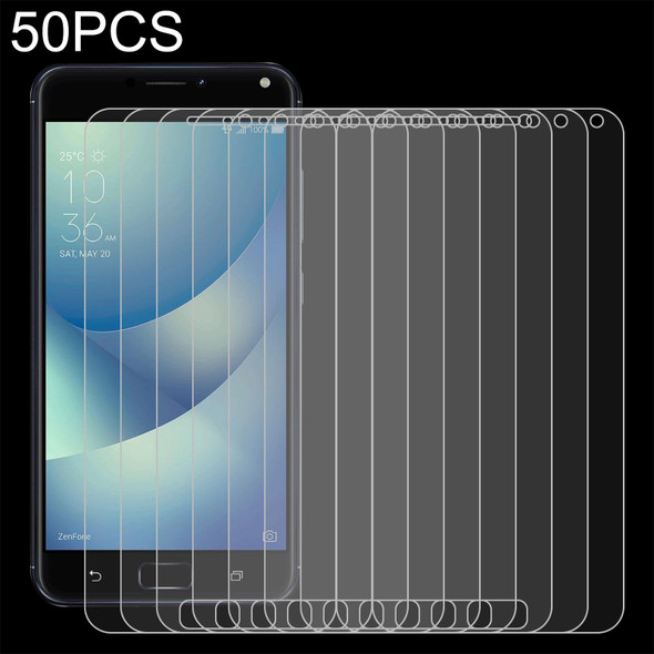 50 PCS 0.26mm 9H 2.5D Tempered Glass Film - Asus ZenFone 4 Max Plus ZC550TL