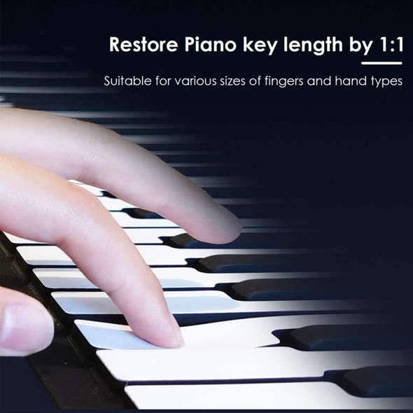 Roll Up Piano Keyboard 88 Key Soft Silicone Electronic Keyboard with MIDI Recording Editing Playback Sustain