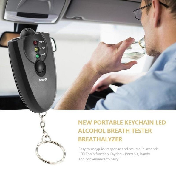 Car Portable Mini LED Air Blow Alcohol Tester(Without Battery)