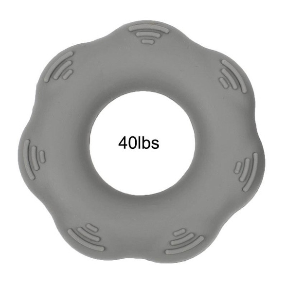 3 PCS Hand Exercise Massage Bump Gear Type Silicone Grip Ring, Style: 40LB (Deep Gray)