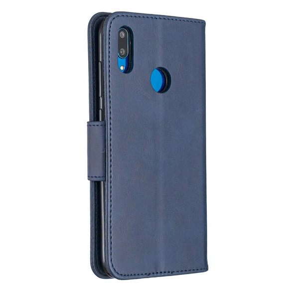 PU Leather Wallet Stand Phone Cover for Huawei Y7 (2019) / Y7 Prime (2019) - Blue