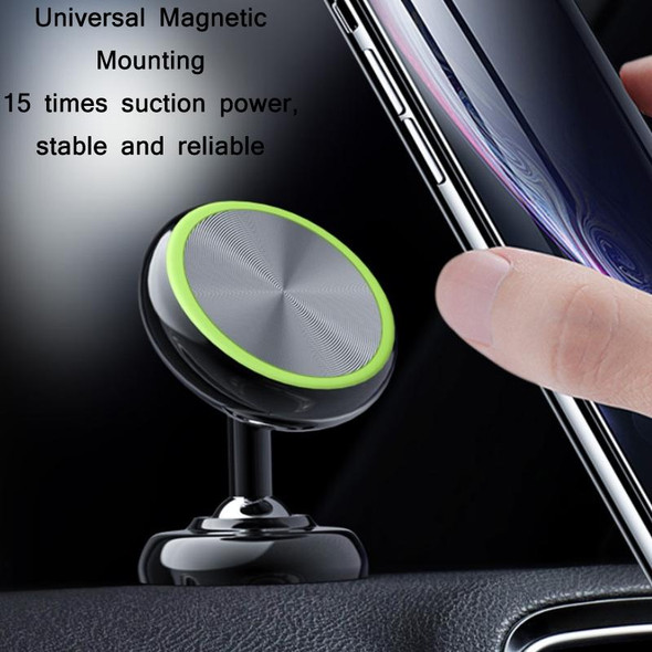 Car Aluminum Alloy Magnetic Mobile Phone Holder, Colour: Silver (Luminous)