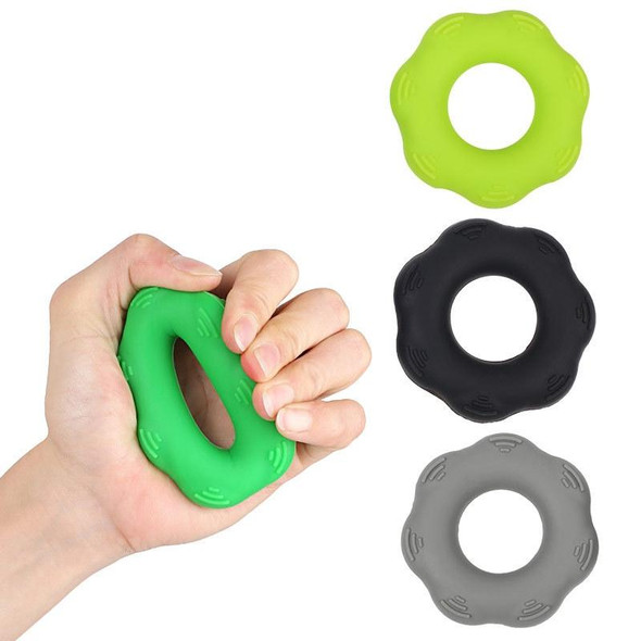 3 PCS Hand Exercise Massage Bump Gear Type Silicone Grip Ring, Style: 50LB (Dark Green)