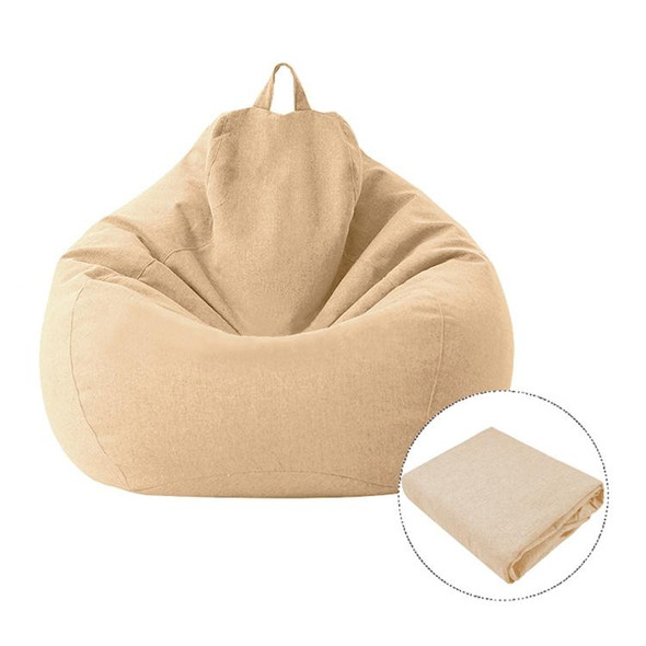 Lazy Sofa Bean Bag Chair Fabric Cover, Size: 80x90cm(Khaki)