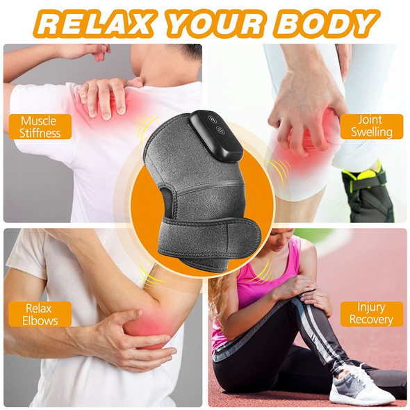 Heated Knee Massager Infrared Physiotherapy Knee Pad for Joint Pain Relief 3-Level Vibration Heater Knee Elbow Shoulder Brace Wrap