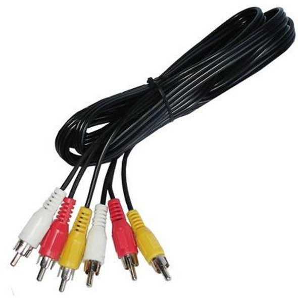 Normal Quality Audio Video Stereo RCA AV Cable, Length: 3m