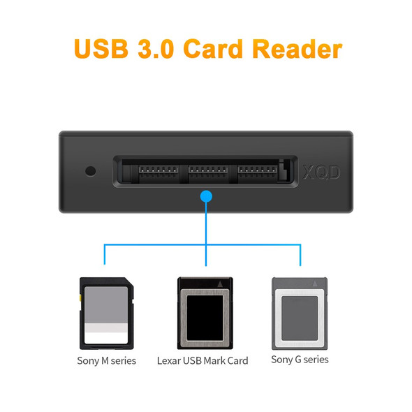ROCKETEK CR311-A 5Gbps High Speed USB3.0 XQD M/G Card Reader USB Adapter