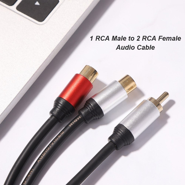1RCA Male to 2RCA Female Audio Cable Adapter for Speaker DVD TV Laptop Portable RCA Audio Y Splitter Cable