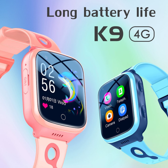 K9 4G 1.4 inch Touch Screen Kids WiFi Smart Watch Video Calling GPS Positioning Rechargeable Student Camera Watch - Pink