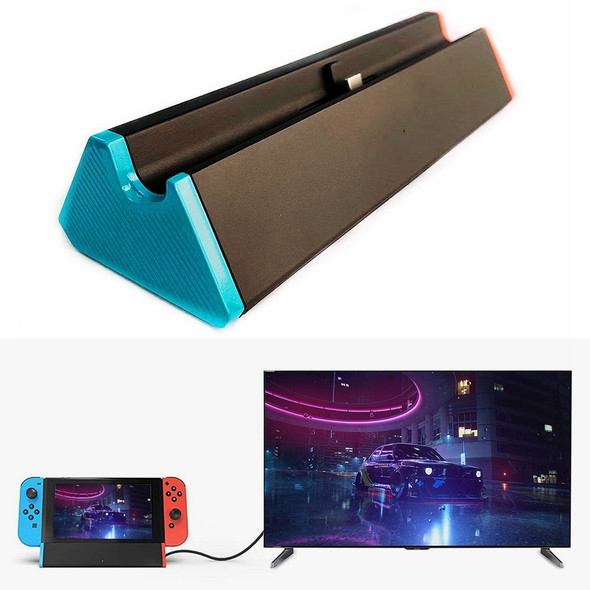 Small Charging Dock for Nintendo Switch / Switch OLED (Standard Model) Game Console Portable Charging Stand with 4K HD / Type-C / USB Ports Support TV Mode