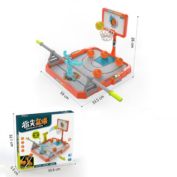 GJ-99 Kids Mini Desktop Finger Shooting Basketball Machine Parent-child Interactive Board Game Toy - Orange