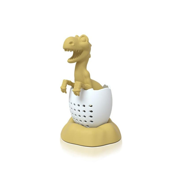 2 PCS Dinosaur Baby Silicone Tea Strainer(Candlelight Yellow)