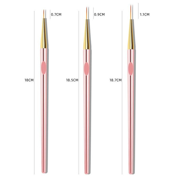 3 Sets 3 In 1 Electric Plating Rod Manicure Pencil(Rose Gold )