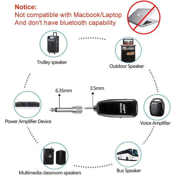 U12A Head-mounted UHF Wireless Microphone Headset Voice Amplifier Mic Speaker for Teaching Guide Lecture Meeting