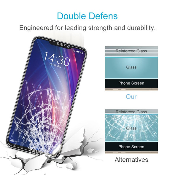 100 PCS 0.26mm 9H 2.5D Explosion-proof Tempered Glass Film for Meizu X8