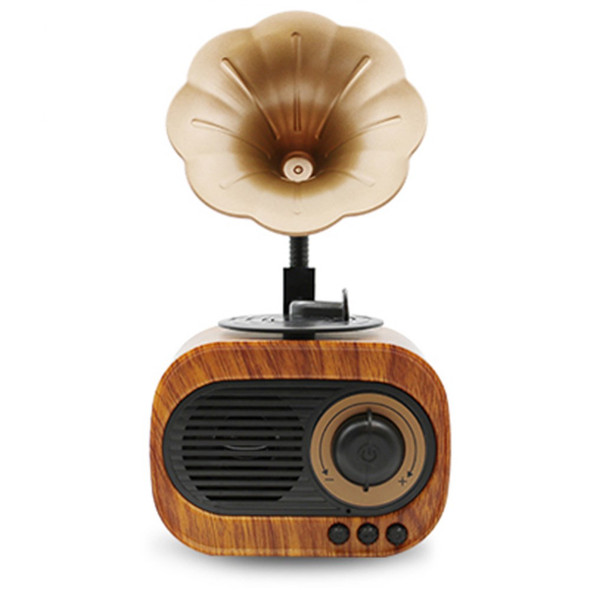 B5 Retro Gramophone Design Wireless Bluetooth Stereo Speaker FM Radio Support TF Card / U-disk / AUX