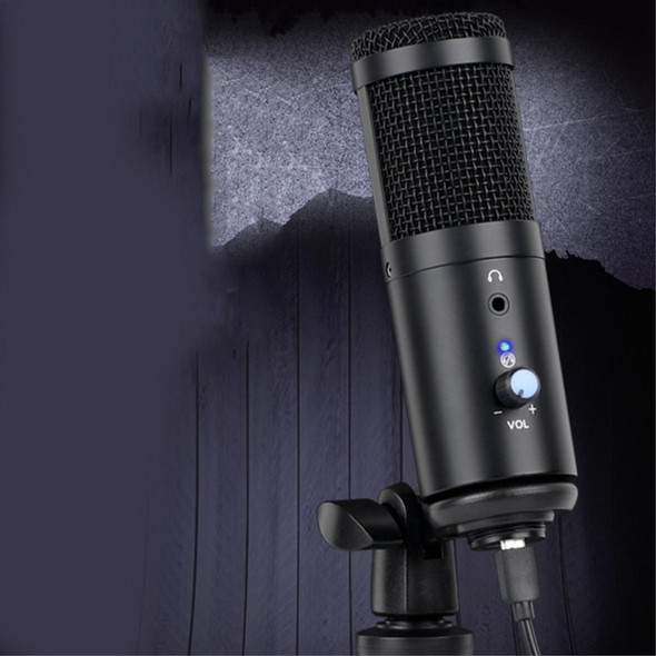 A5 USB Wired Computer Microphone Live Broadcast External Cardioid Condenser Microphone for Livestreaming/Gaming