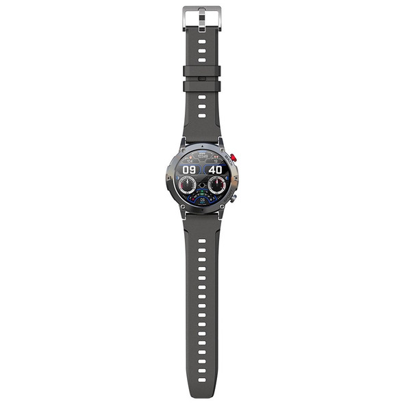 C21 1.32 inch HD Screen Smart Watch IP68 Waterproof Sports Bracelet Supports Bluetooth Calling/Split Screen Function Health Wrist Watch with Heart Rate Blood Oxygen Monitoring - Black