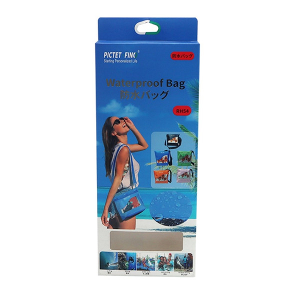 PICTET.FINO RH54 IPX8 Waterproof Touch Screen Outdoor Travel  Swimming Surfing Bag Phone Pouch with Shoulder Strap - Blue