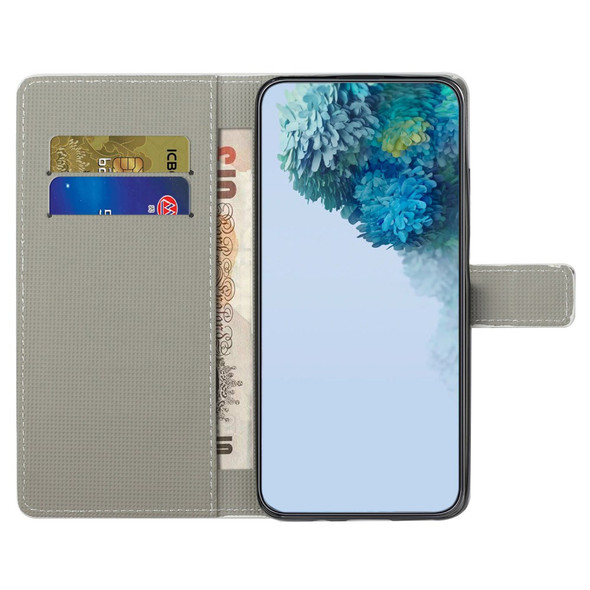 For Samsung Galaxy A04e 4G / F04 4G / M04 4G Pattern Printing Wallet Phone Case PU Leather Magnetic Closure Stand Flip Cover - Plum Blossom