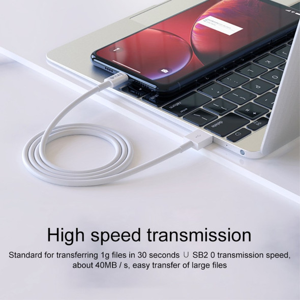 IVON CA70 1m Type-C Fast Data Transmission Cable with Ceramic Texture Joint Fast Charging Cell Phone Cord