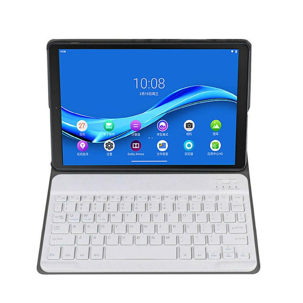DY-M10P - Lenovo Smart Tab M10 HPD Plus TB-X606F 10.3 inch 2 in 1 Removable Magnetic ABS Bluetooth Keyboard + Protective Leatherette Tablet Case with Stand & Sleep / Wake-up & Pen Holder(Gold)