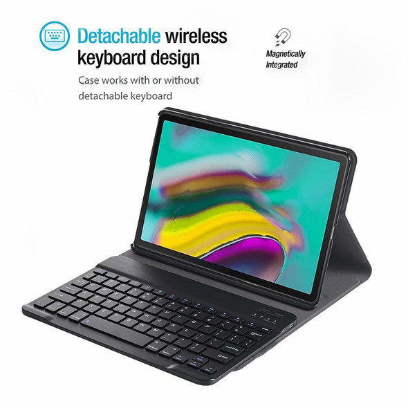 DY-M10P - Lenovo Smart Tab M10 HPD Plus TB-X606F 10.3 inch 2 in 1 Removable Magnetic ABS Bluetooth Keyboard + Protective Leatherette Tablet Case with Stand & Sleep / Wake-up & Pen Holder(Gold)